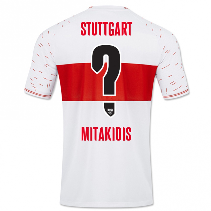 Men Football Dimitrios Mitakidis #0 White Home Jersey 2023/24 T-Shirt