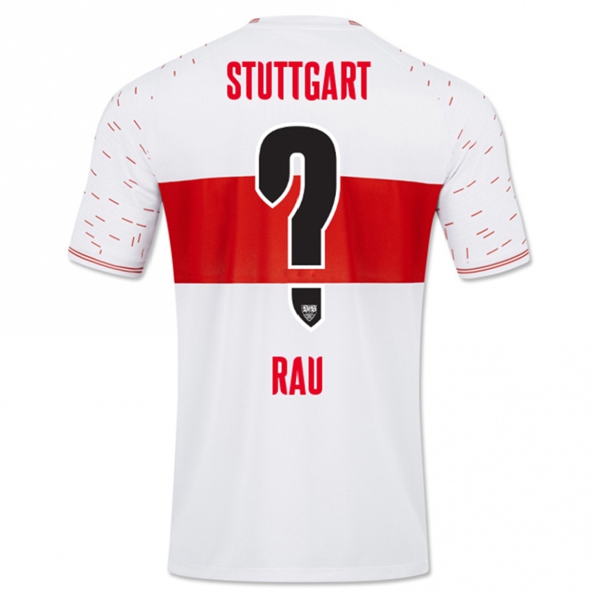 Men Football Eliyah Rau #0 White Home Jersey 2023/24 T-Shirt