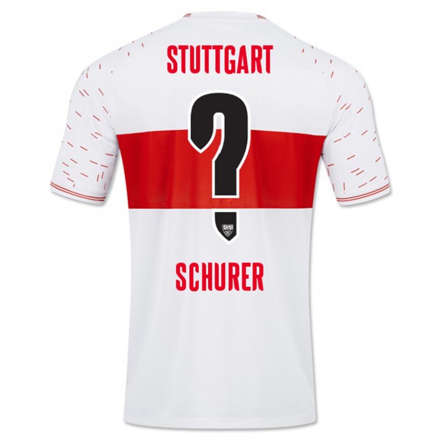 Men Football Leon Schürer #0 White Home Jersey 2023/24 T-Shirt