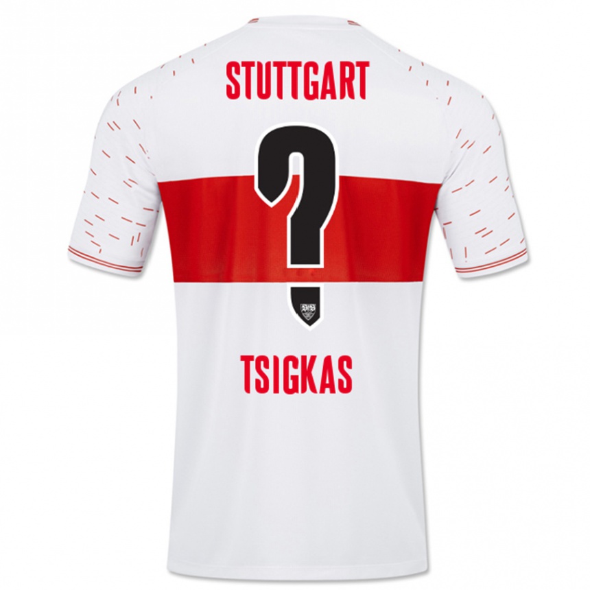 Men Football Mattheos Tsigkas #0 White Home Jersey 2023/24 T-Shirt