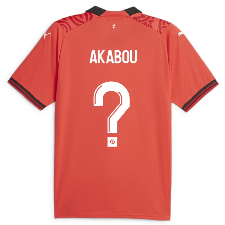 Men Football Ayoube Akabou #0 Red Home Jersey 2023/24 T-Shirt