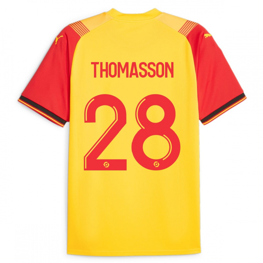 Men Football Adrien Thomasson #28 Yellow Home Jersey 2023/24 T-Shirt