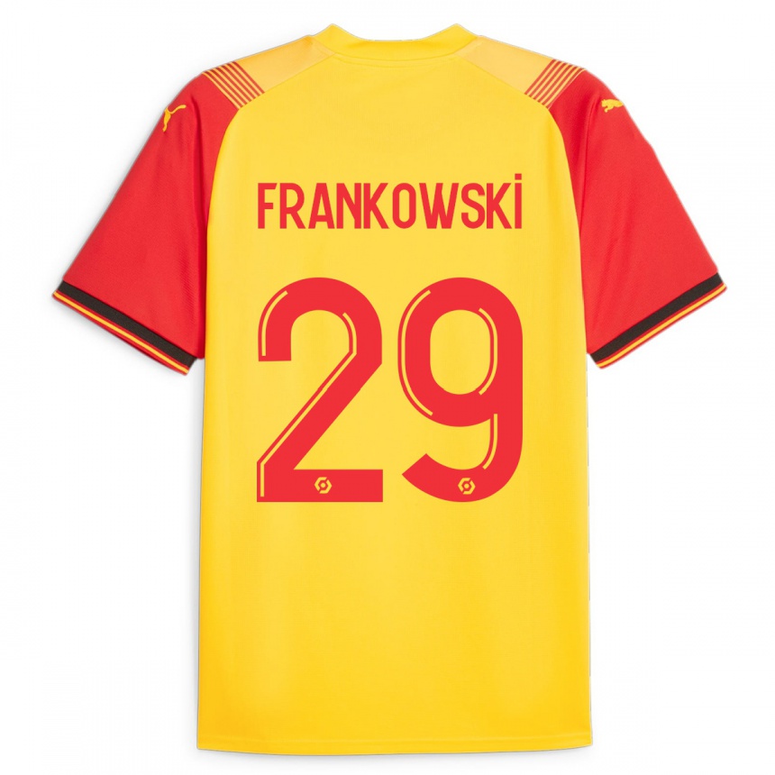 Men Football Przemyslaw Frankowski #29 Yellow Home Jersey 2023/24 T-Shirt