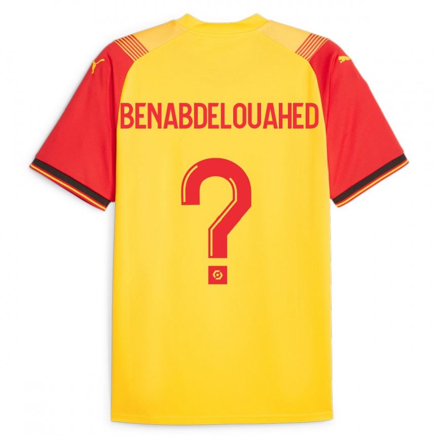 Men Football Kaïs Benabdelouahed #0 Yellow Home Jersey 2023/24 T-Shirt