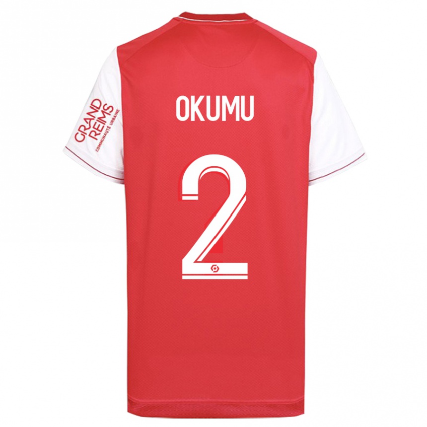 Men Football Joseph Okumu #2 Red Home Jersey 2023/24 T-Shirt