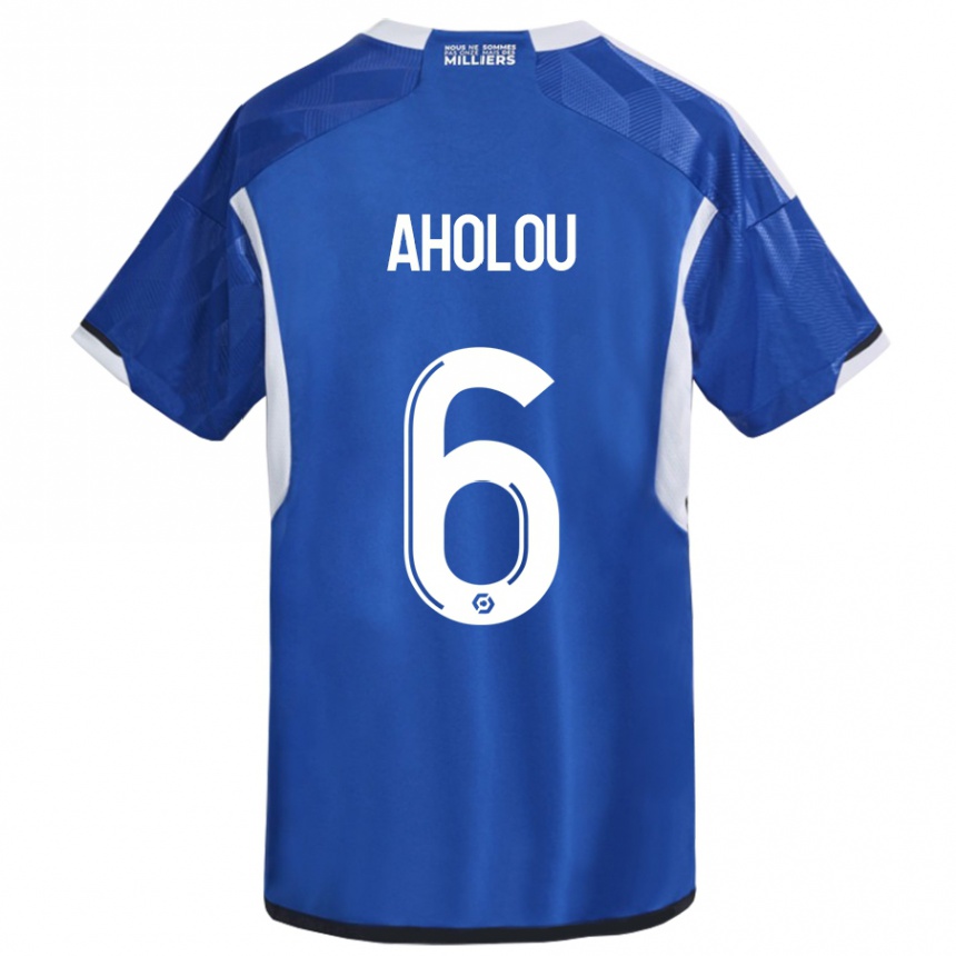 Men Football Jean-Eudes Aholou #6 Blue Home Jersey 2023/24 T-Shirt