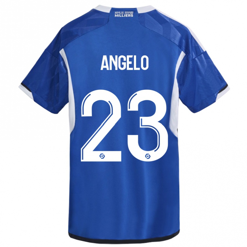 Men Football Ângelo #23 Blue Home Jersey 2023/24 T-Shirt