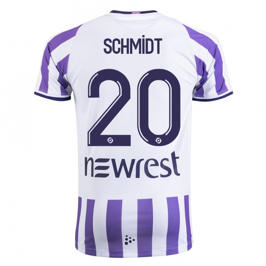 Men Football Niklas Schmidt #20 White Home Jersey 2023/24 T-Shirt