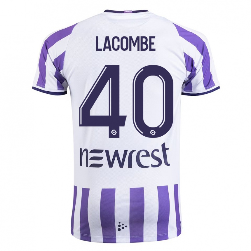 Men Football Justin Lacombe #40 White Home Jersey 2023/24 T-Shirt