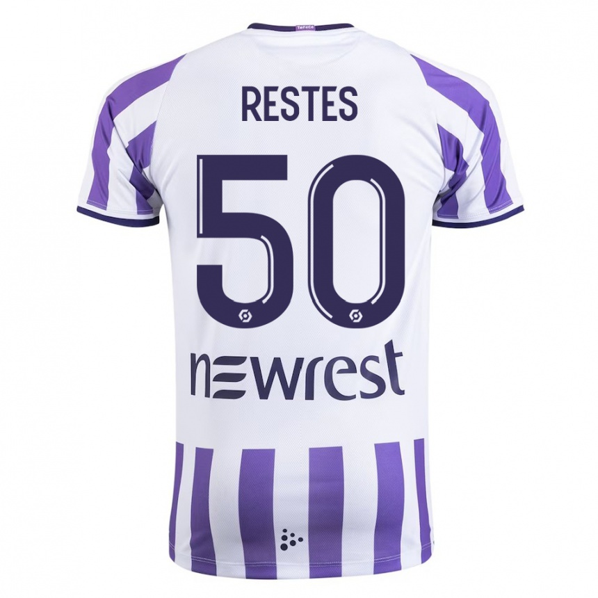 Men Football Guillaume Restes #50 White Home Jersey 2023/24 T-Shirt