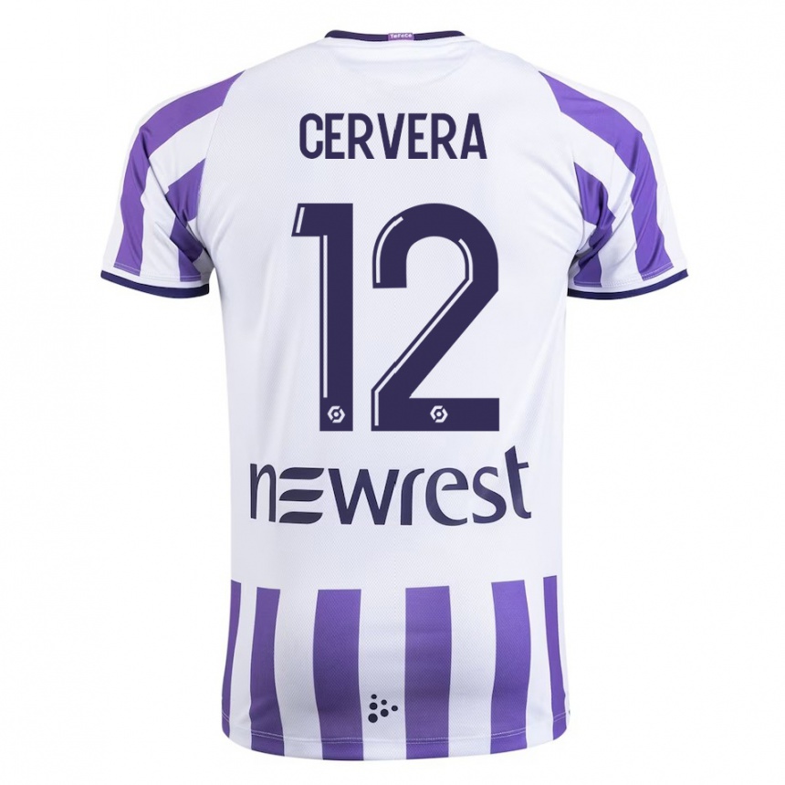 Men Football Laurianne Cervera #12 White Home Jersey 2023/24 T-Shirt