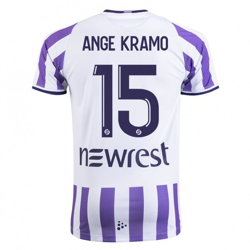 Men Football Marie Ange Kramo #15 White Home Jersey 2023/24 T-Shirt