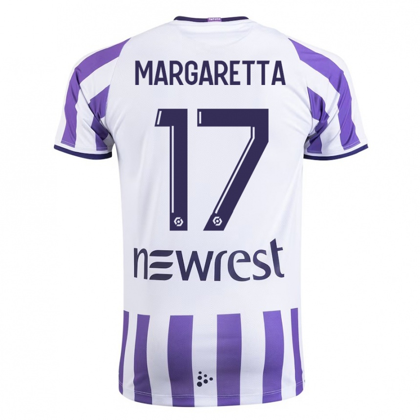 Men Football Jessica Margaretta #17 White Home Jersey 2023/24 T-Shirt