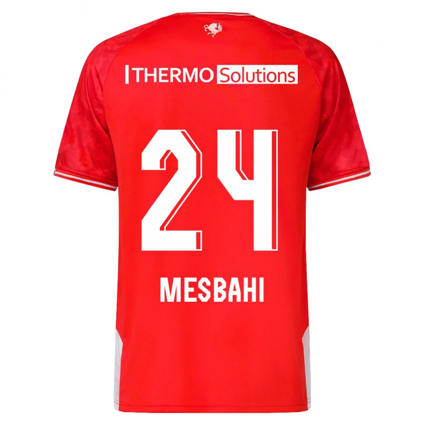 Men Football Juliën Mesbahi #24 Red Home Jersey 2023/24 T-Shirt