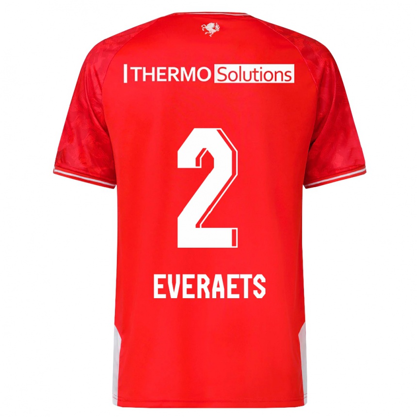 Men Football Kim Everaets #2 Red Home Jersey 2023/24 T-Shirt