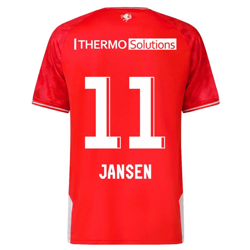 Men Football Renate Jansen #11 Red Home Jersey 2023/24 T-Shirt