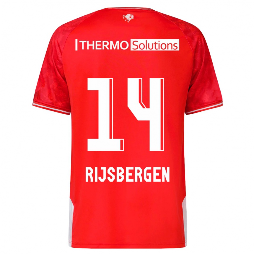 Men Football Liz Rijsbergen #14 Red Home Jersey 2023/24 T-Shirt