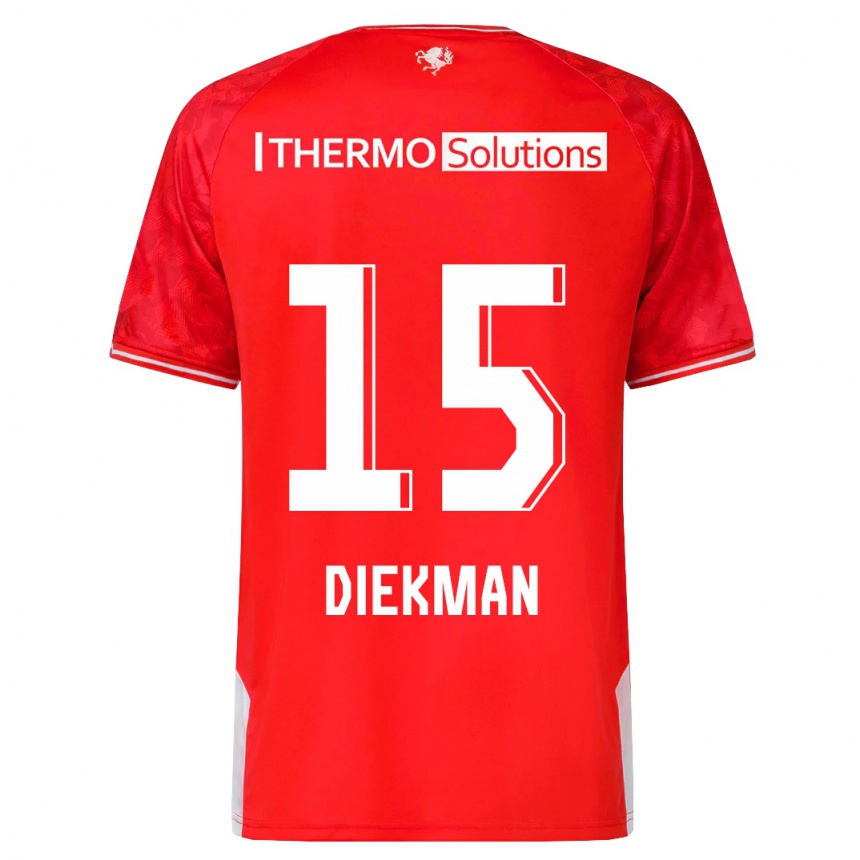 Men Football Jill Diekman #15 Red Home Jersey 2023/24 T-Shirt