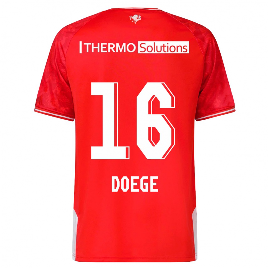 Men Football Leonie Doege #16 Red Home Jersey 2023/24 T-Shirt