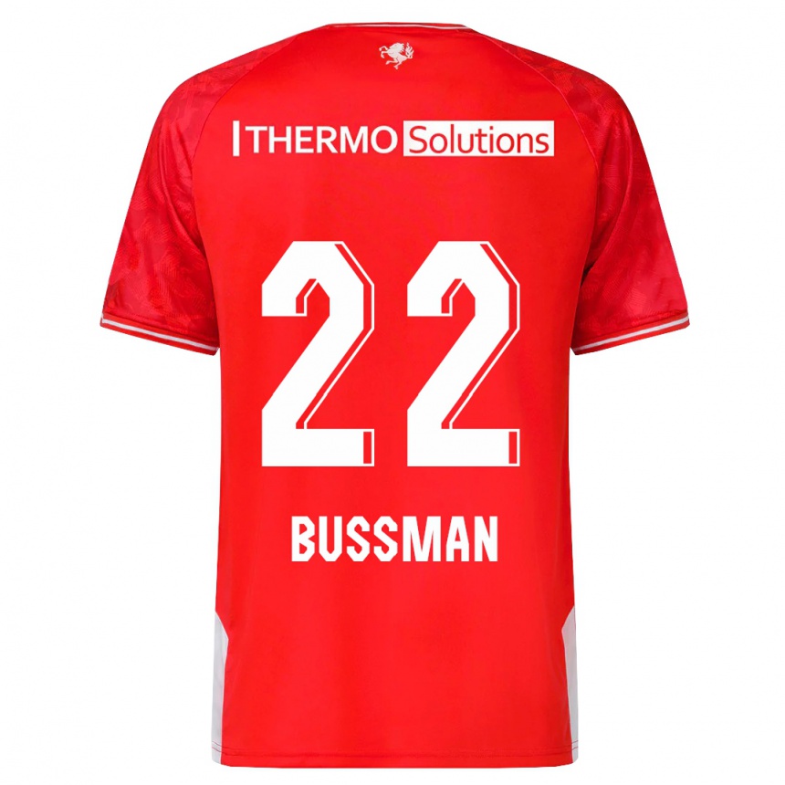 Men Football Fiene Bussman #22 Red Home Jersey 2023/24 T-Shirt