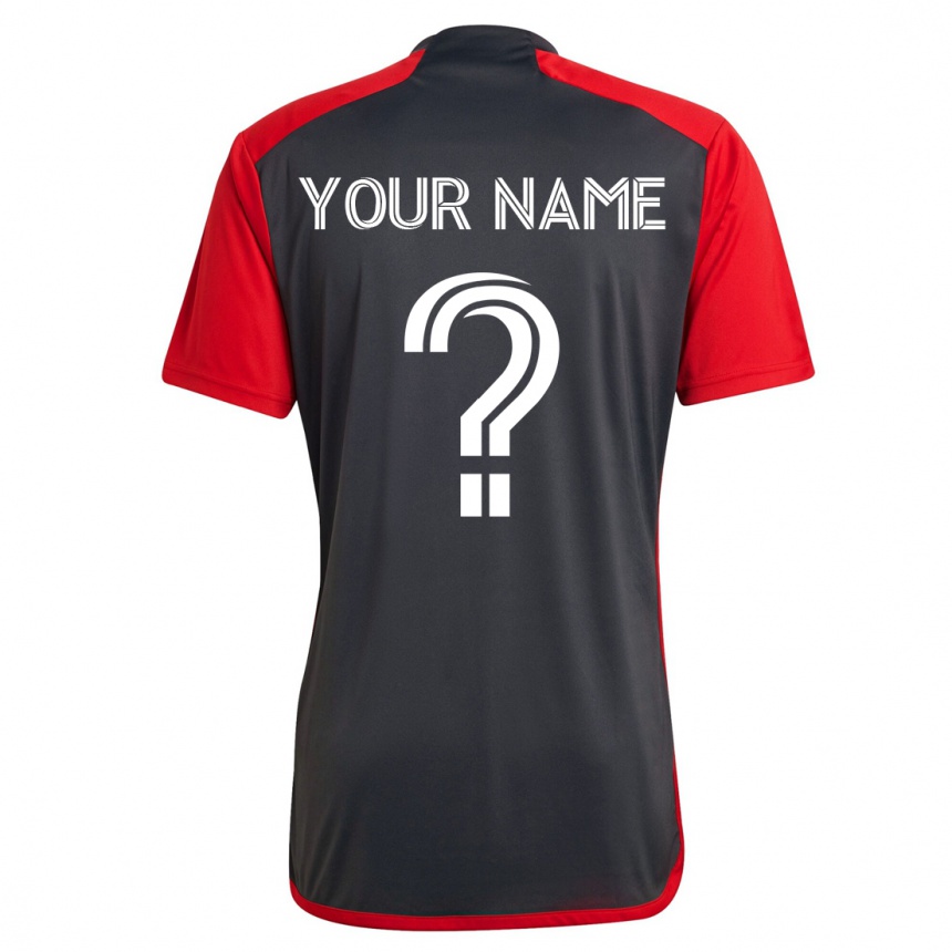 Men Football Your Name #0 Grey Home Jersey 2023/24 T-Shirt