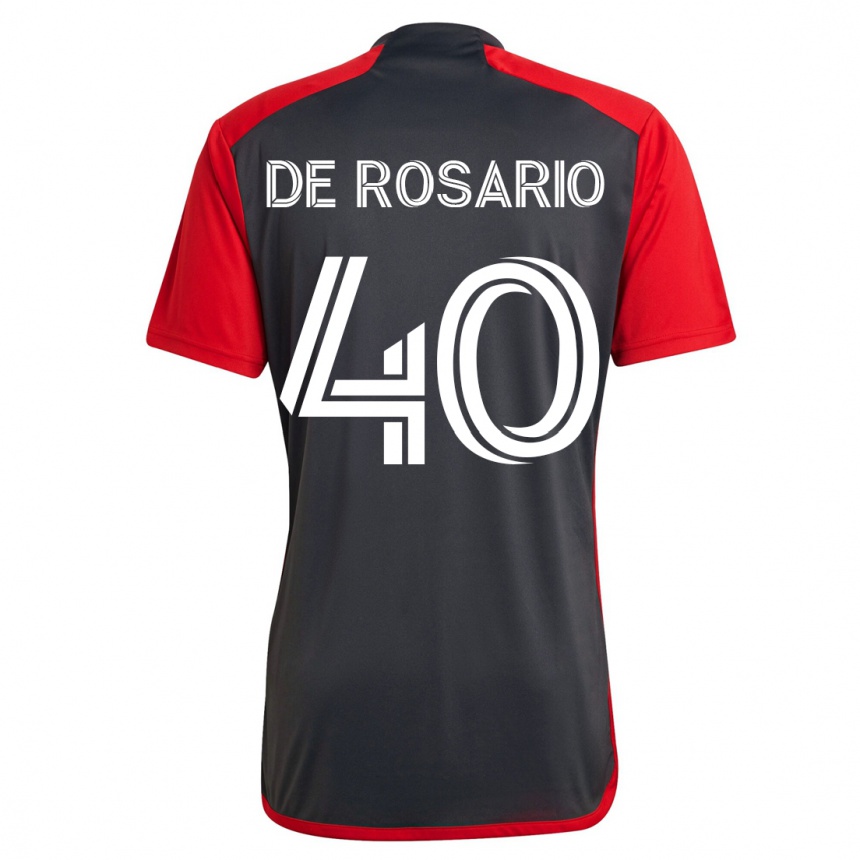 Men Football Adisa De Rosario #40 Grey Home Jersey 2023/24 T-Shirt