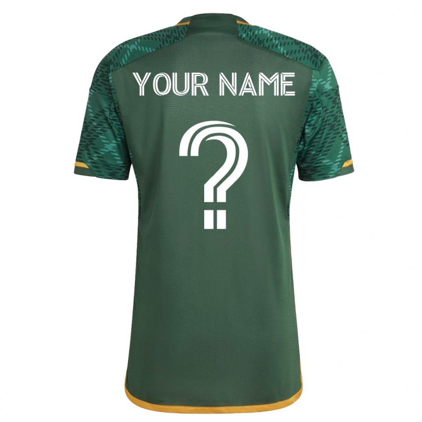 Men Football Your Name #0 Green Home Jersey 2023/24 T-Shirt