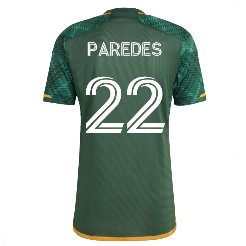Men Football Cristhian Paredes #22 Green Home Jersey 2023/24 T-Shirt