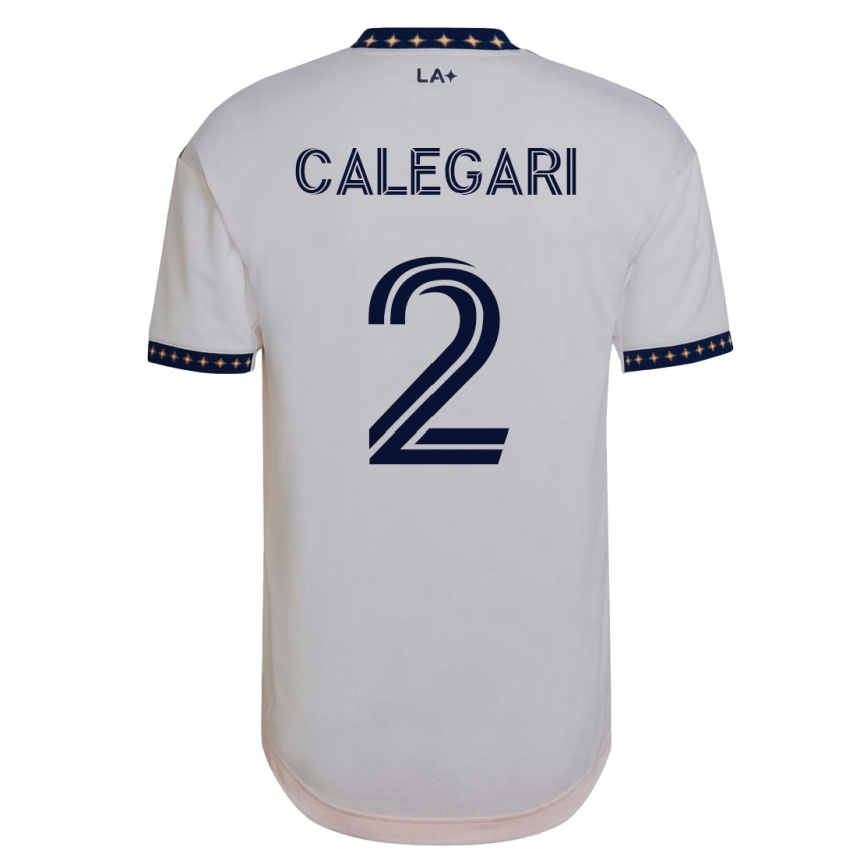 Men Football Calegari #2 White Home Jersey 2023/24 T-Shirt