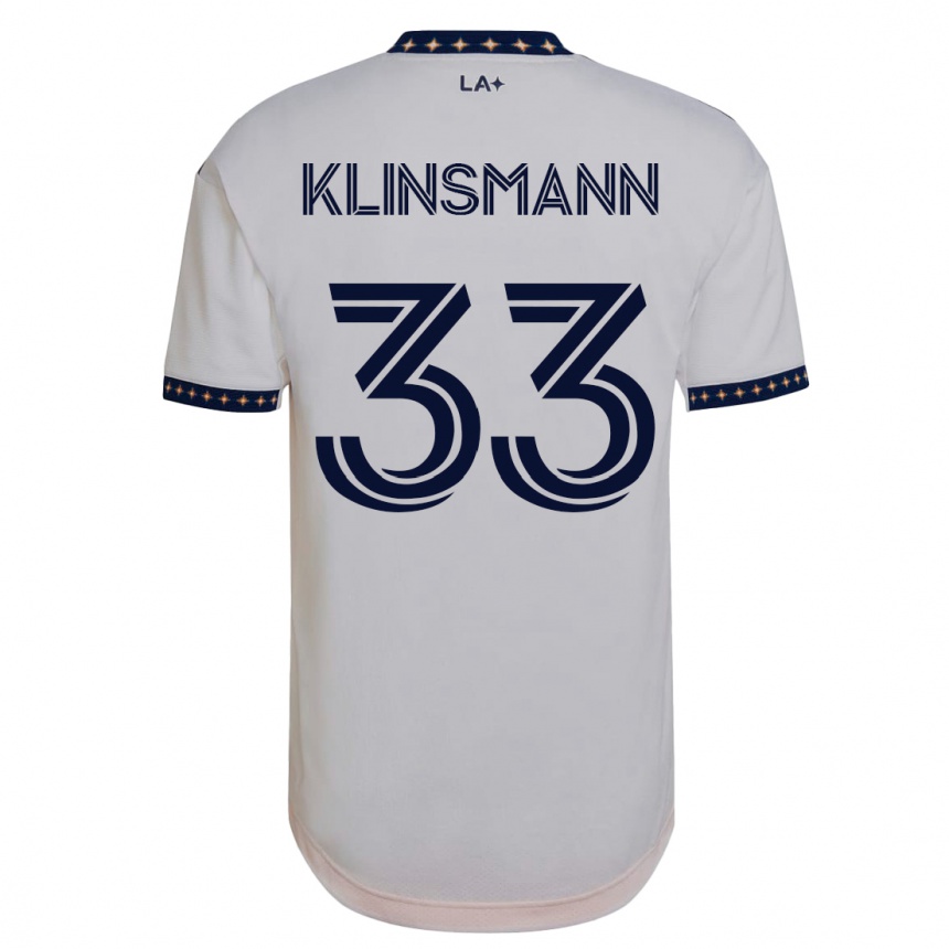 Men Football Jonathan Klinsmann #33 White Home Jersey 2023/24 T-Shirt