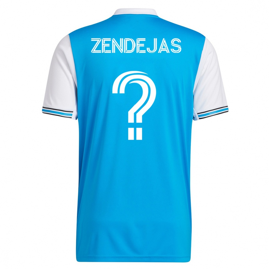 Men Football Adrián Zendejas #0 Blue Home Jersey 2023/24 T-Shirt