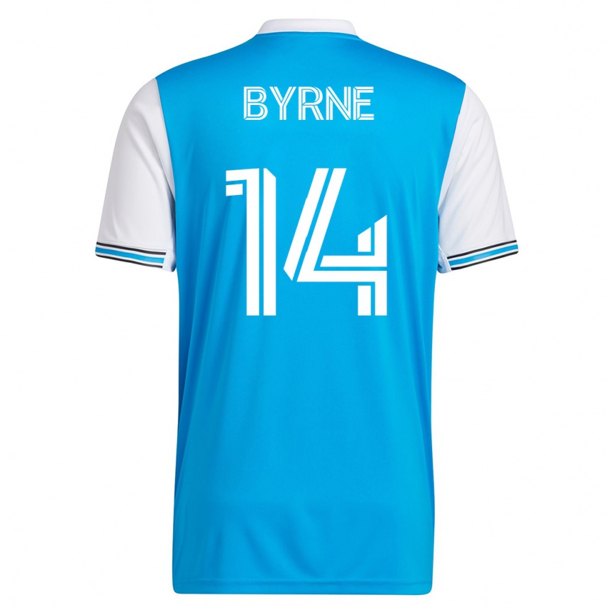 Men Football Nathan Byrne #14 Blue Home Jersey 2023/24 T-Shirt