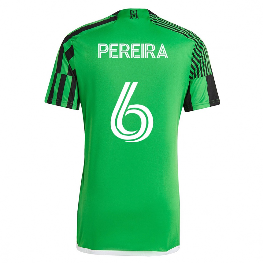 Men Football Daniel Pereira #6 Green Black Home Jersey 2023/24 T-Shirt
