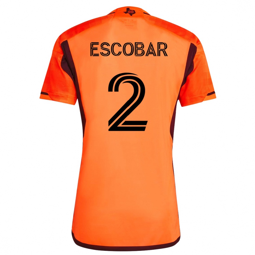 Men Football Franco Escobar #2 Orange Home Jersey 2023/24 T-Shirt
