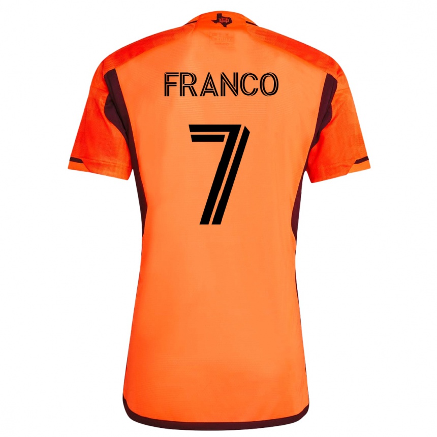Men Football Iván Franco #7 Orange Home Jersey 2023/24 T-Shirt