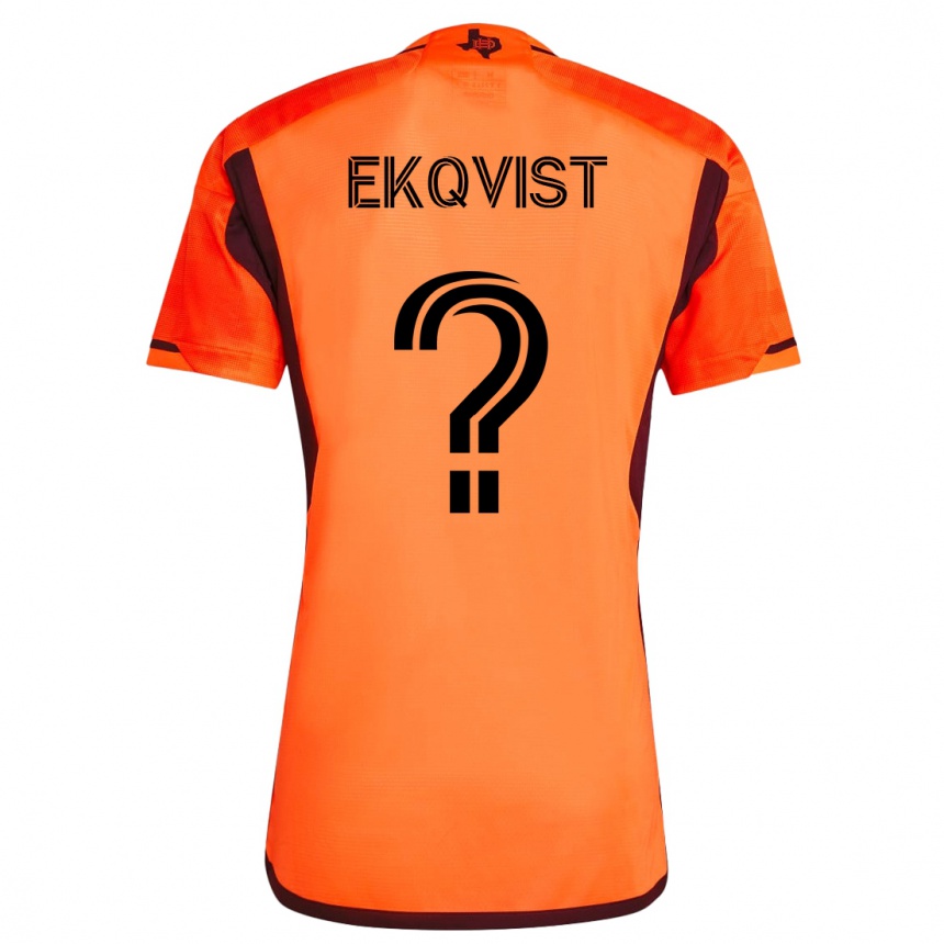 Men Football Akseli Ekqvist #0 Orange Home Jersey 2023/24 T-Shirt