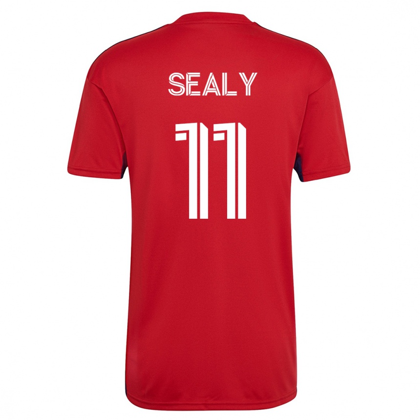 Men Football Dante Sealy #11 Red Home Jersey 2023/24 T-Shirt