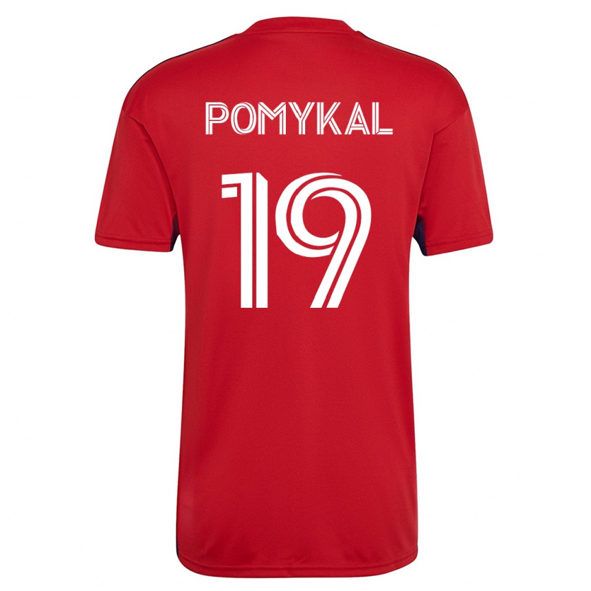 Men Football Paxton Pomykal #19 Red Home Jersey 2023/24 T-Shirt
