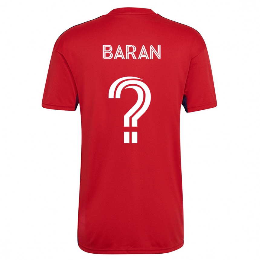 Men Football Daniel Baran #0 Red Home Jersey 2023/24 T-Shirt