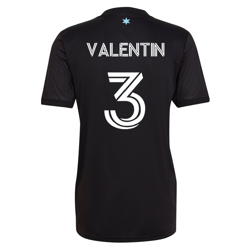 Men Football Zarek Valentin #3 Black Home Jersey 2023/24 T-Shirt