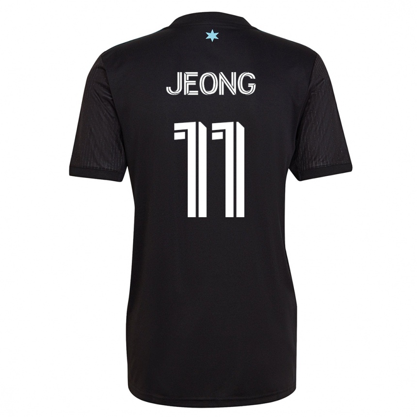 Men Football Sang-Bin Jeong #11 Black Home Jersey 2023/24 T-Shirt