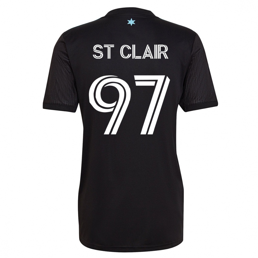 Men Football Dayne St. Clair #97 Black Home Jersey 2023/24 T-Shirt