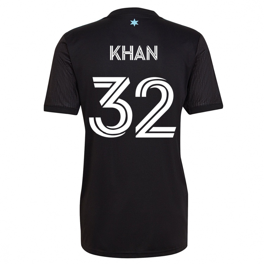 Men Football Molik Khan #32 Black Home Jersey 2023/24 T-Shirt