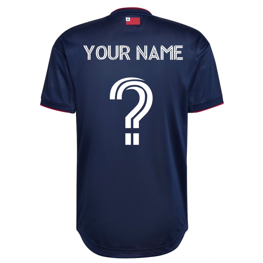 Men Football Your Name #0 Navy Home Jersey 2023/24 T-Shirt