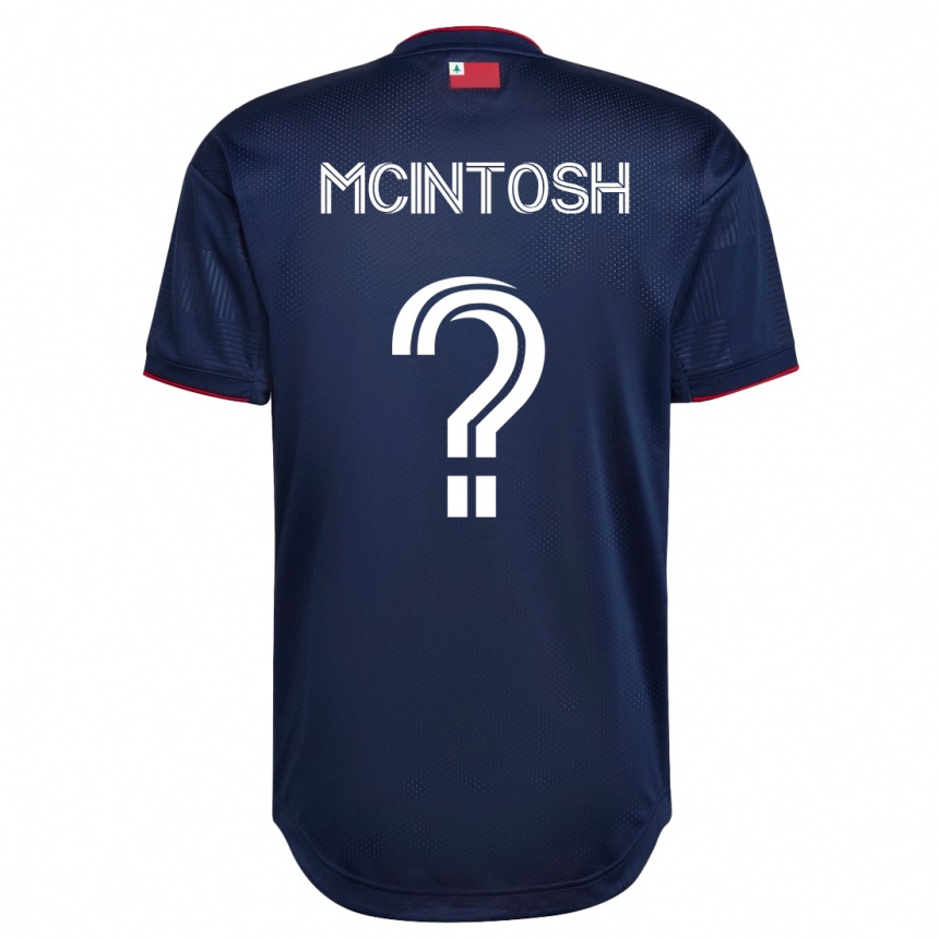 Men Football Damario Mcintosh #0 Navy Home Jersey 2023/24 T-Shirt