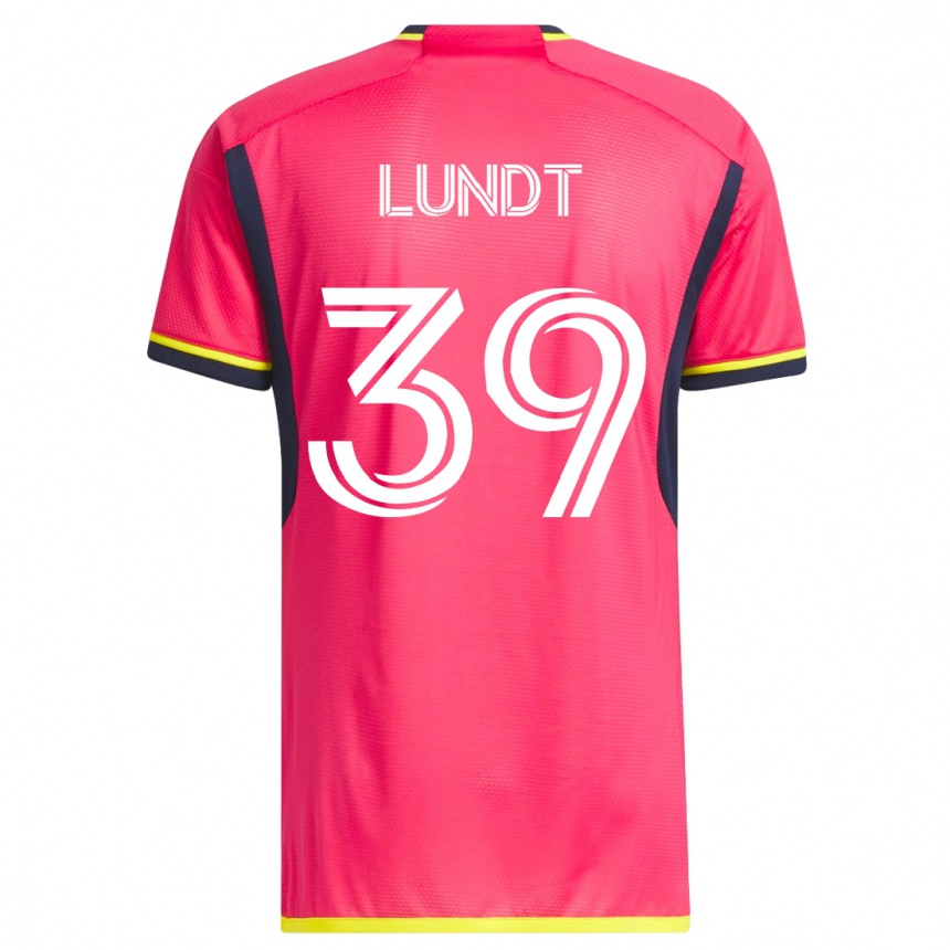 Men Football Ben Lundt #39 Pink Home Jersey 2023/24 T-Shirt