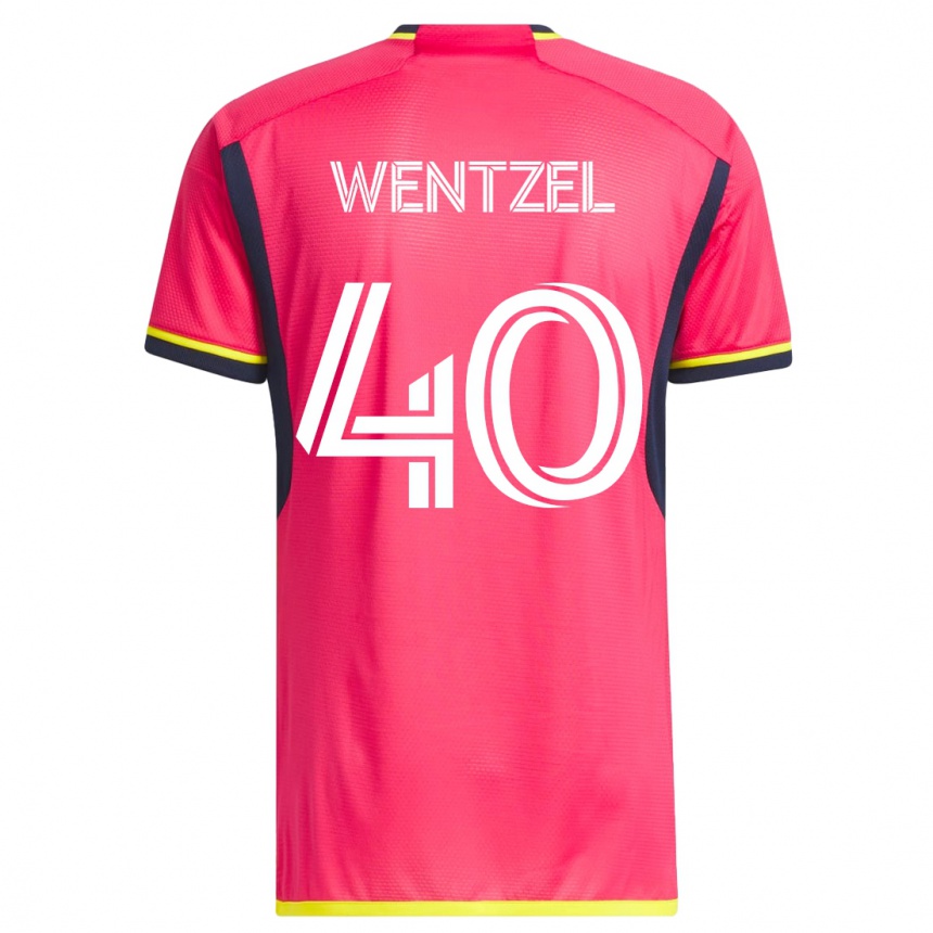 Men Football Michael Wentzel #40 Pink Home Jersey 2023/24 T-Shirt