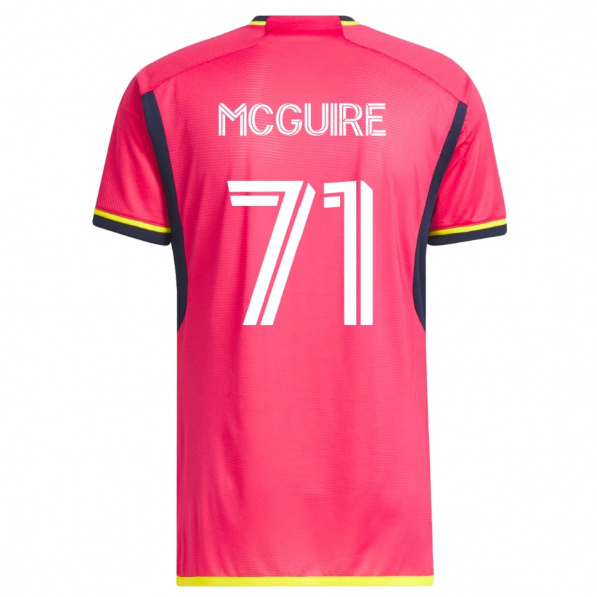 Men Football Nolan Mcguire #71 Pink Home Jersey 2023/24 T-Shirt