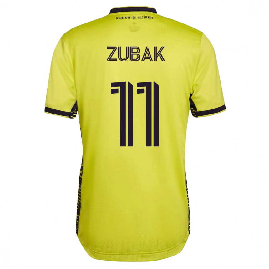 Men Football Ethan Zubak #11 Yellow Home Jersey 2023/24 T-Shirt