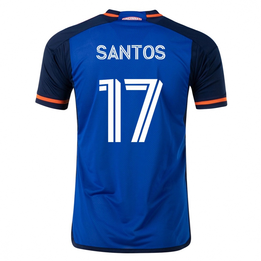 Men Football Sergio Santos #17 Blue Home Jersey 2023/24 T-Shirt